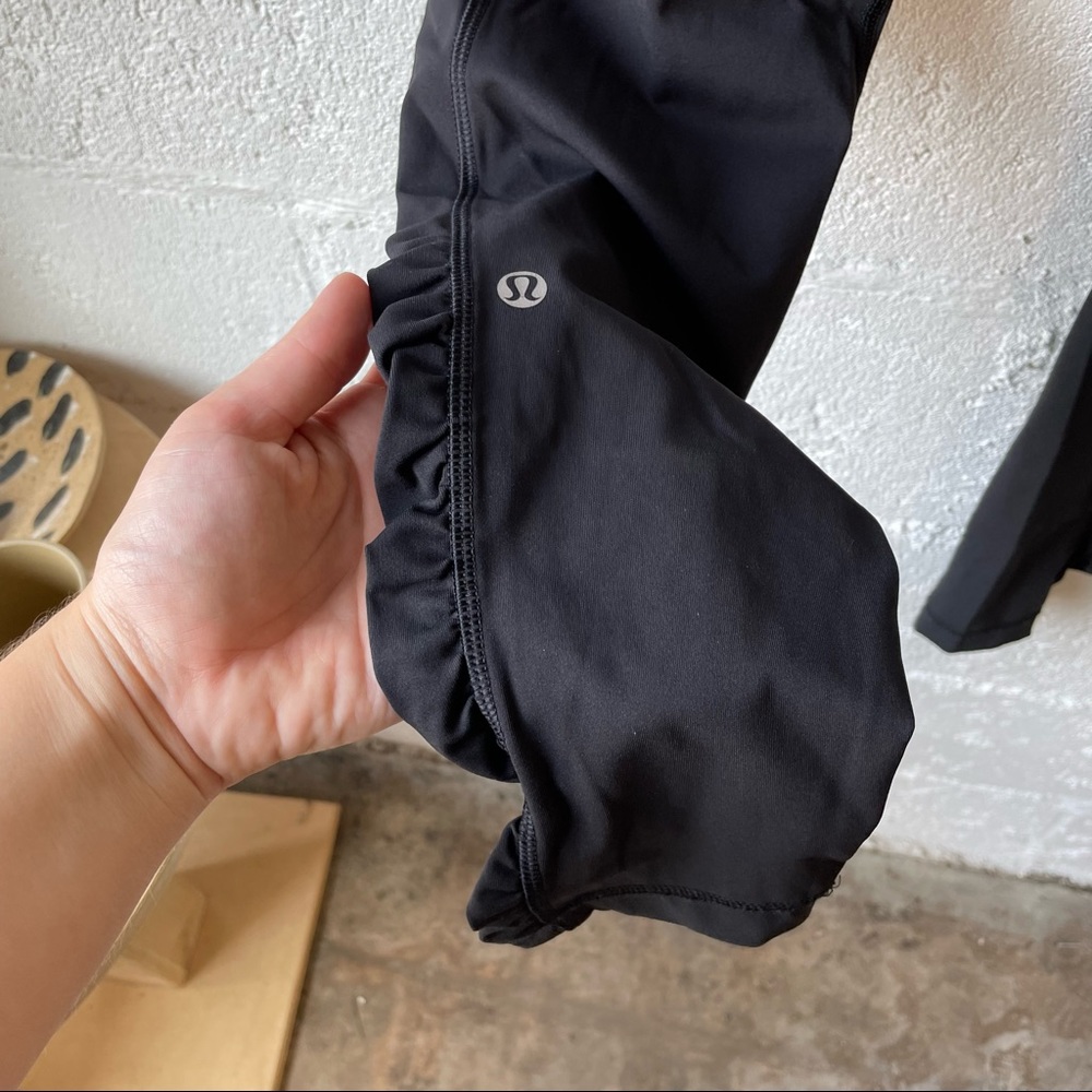 Lululemon Athletica Black Ruched Leggings